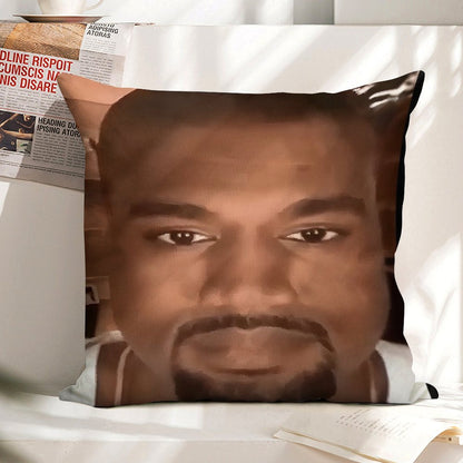 Kanye West Stretched Meme  TikTok Meme  Ye Linen Throw Pillow Cover