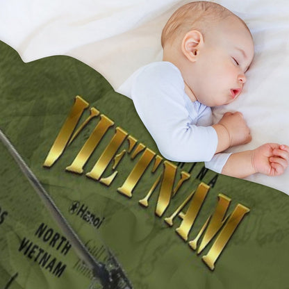 UH-1 Iroquois 'Huey' Vietnam Veteran Throw Blanket