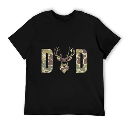 Old School Camo Dad Hunting, Camouflage Deer Father&#39;s Day T-Shirt