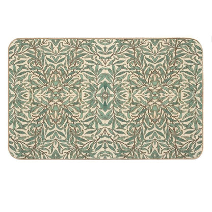 William Morris Willow Bough Wood Watercolor Pattern Bath Mat