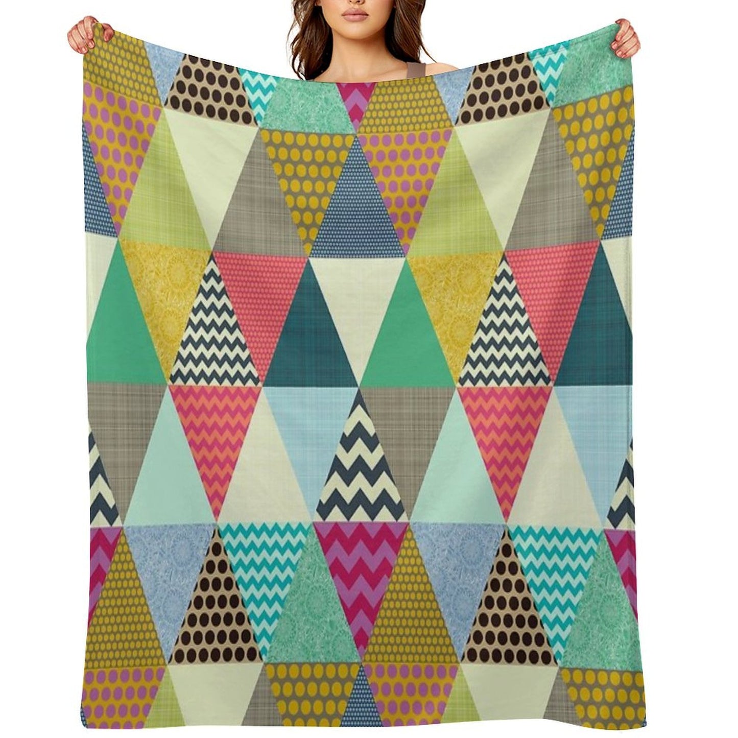 New York Beauty Triangles Throw Blanket