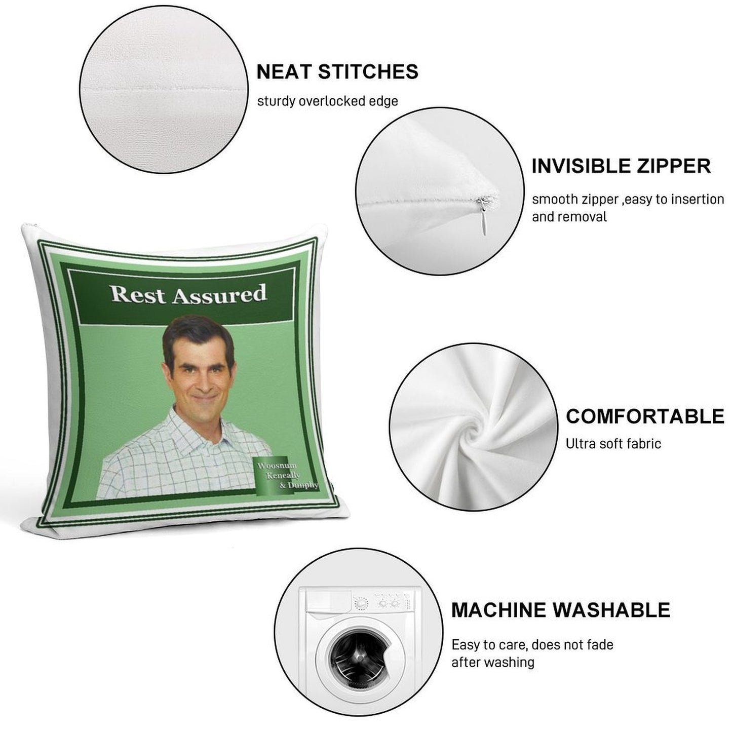 Phil Dunphy Rest Assured Soft Easy Maintenance Throw Pillow