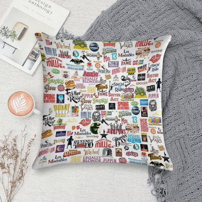 Musical Logos Soft Anti-Pilling Throw Pillow