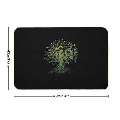 Meditate, Meditation, Spiritual Tree Yoga Bath Mat