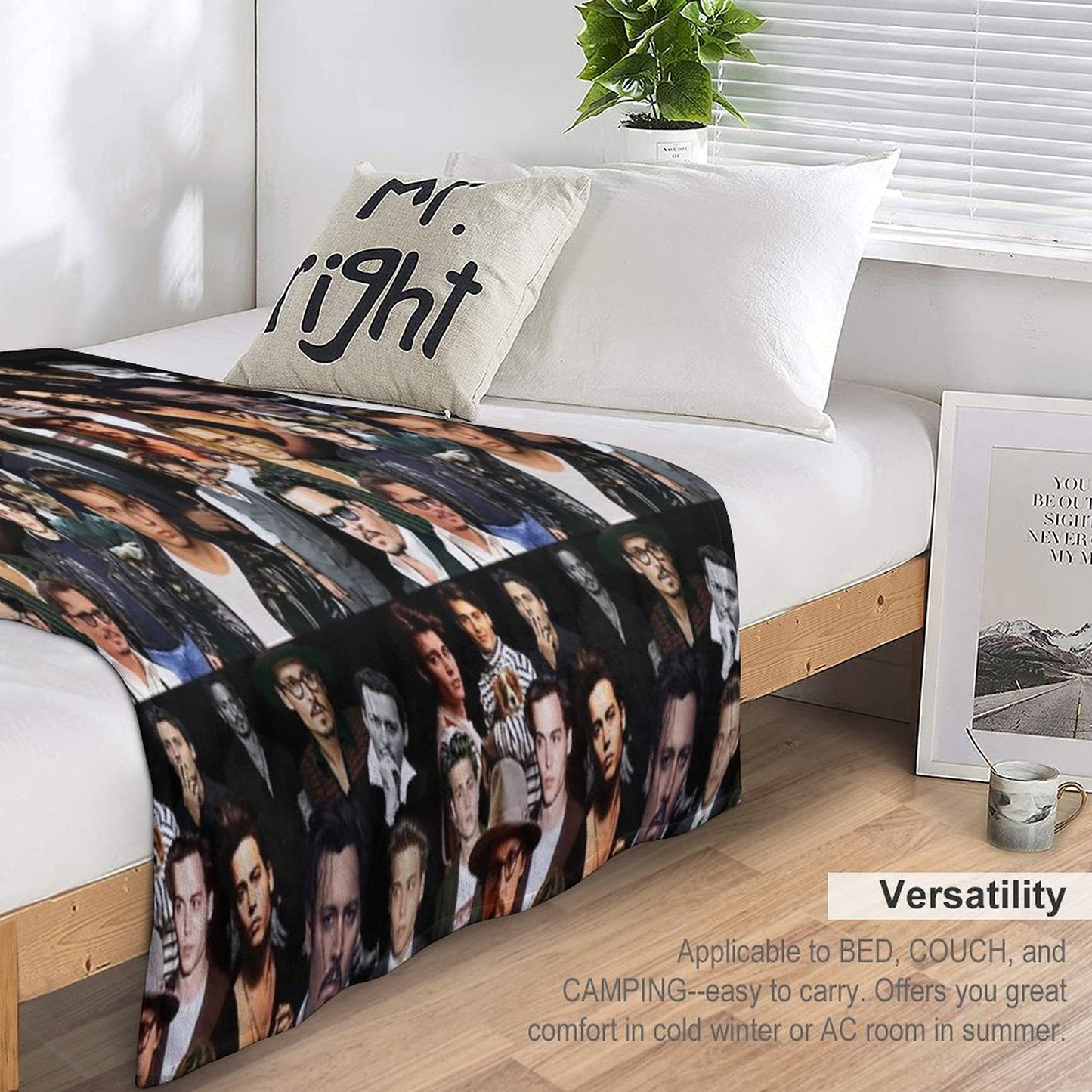 Johnny Depp Sexy Collage Throw Blanket
