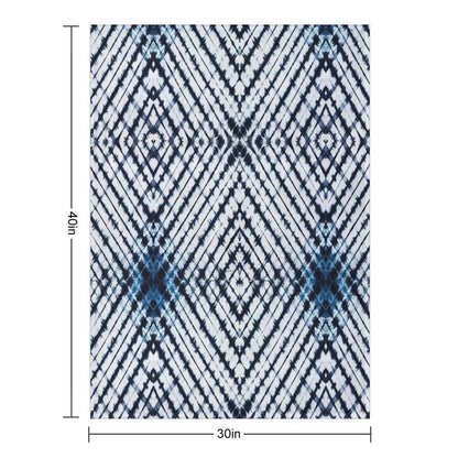 Diamonds Indigo Throw Blanket
