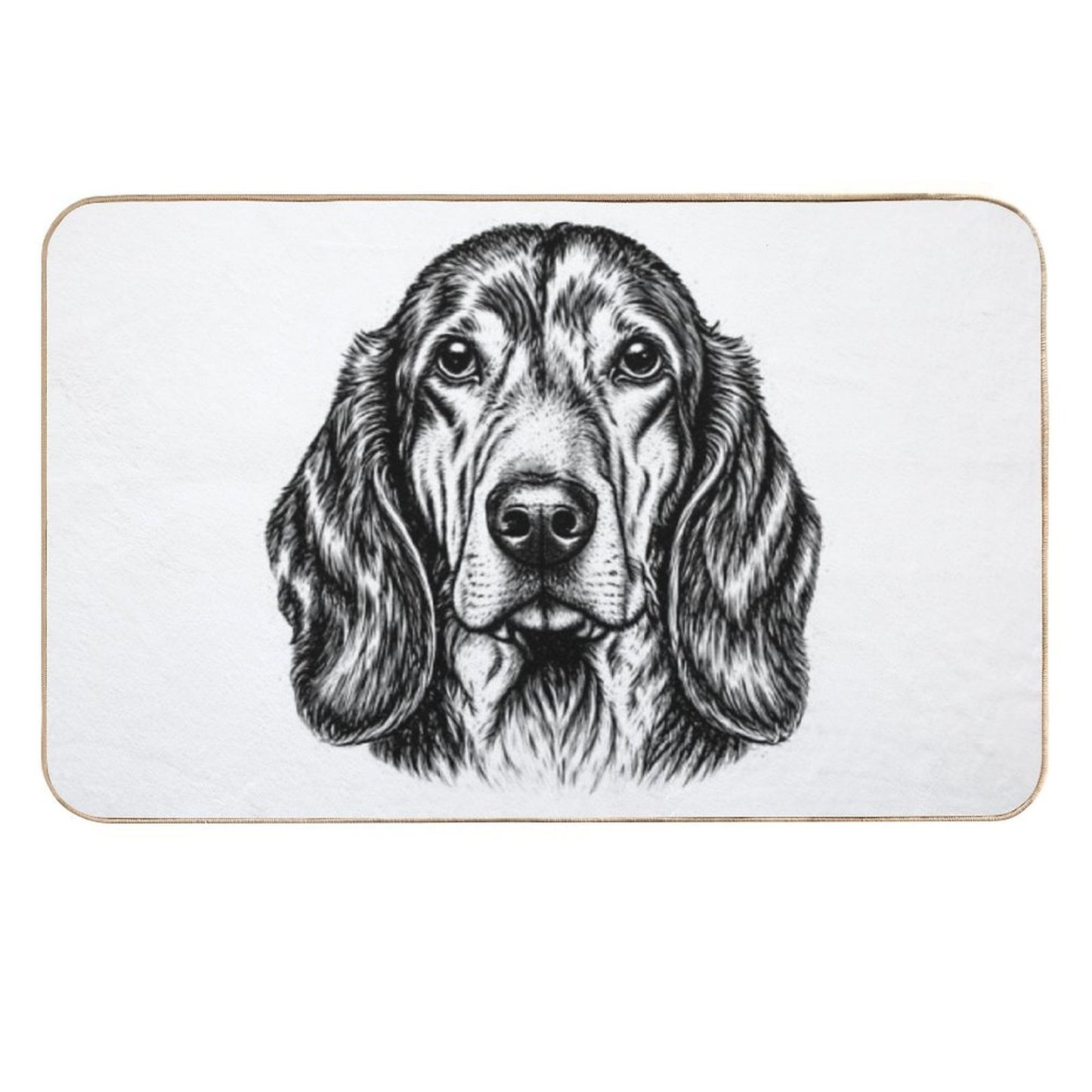 Basset Hound  Repositionable Bath Mat