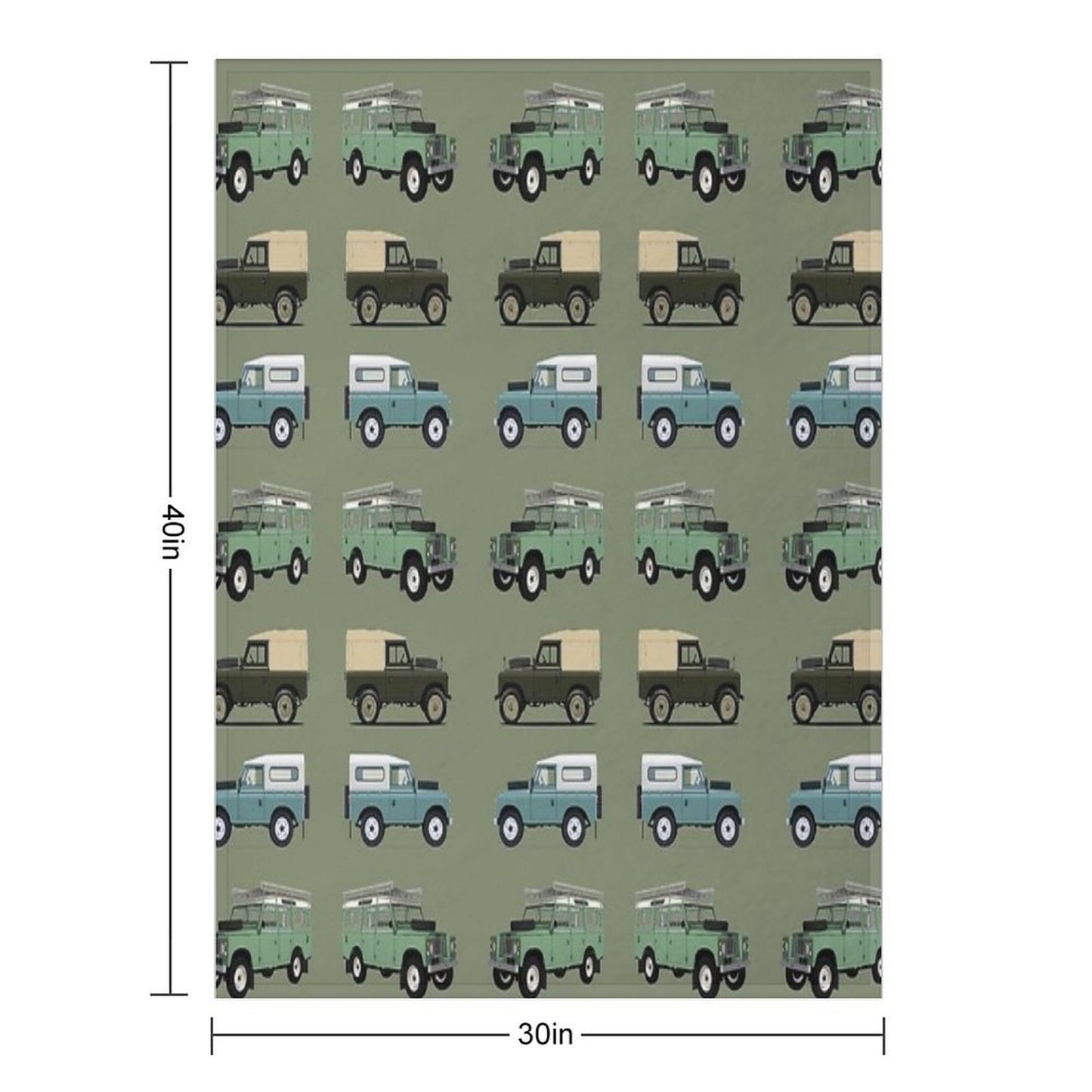 British Off Road 4x4 Vehicles Throw Blanket