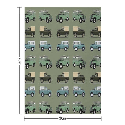 British Off Road 4x4 Vehicles Throw Blanket