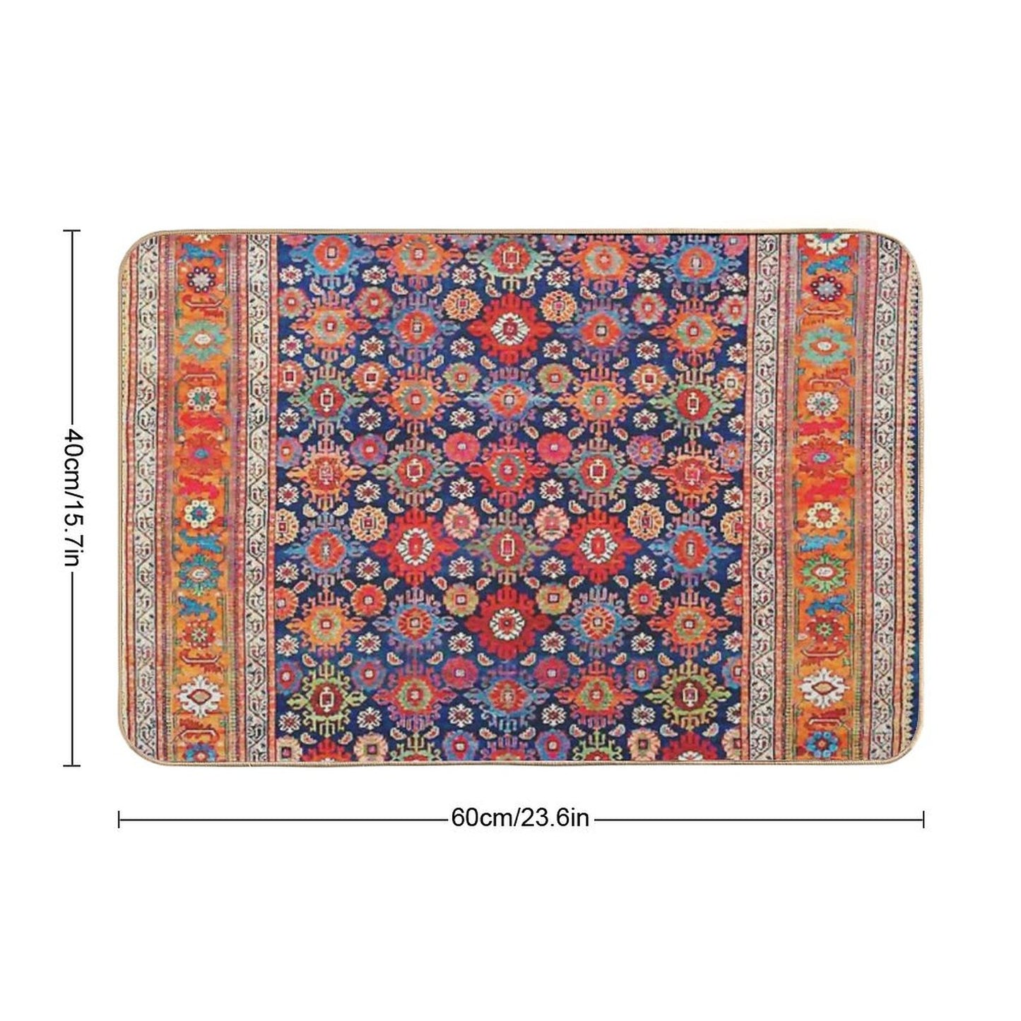 West Persian Antique Carpet Print Bath Mat