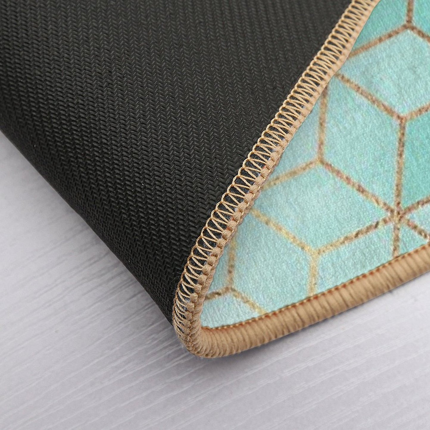 Soft Gradient Aquamarine Bath Mat