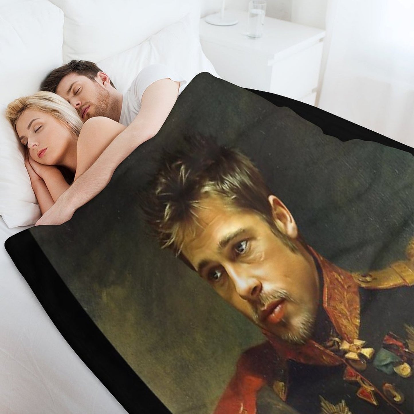 Brad Pitt - Replaceface Throw Blanket