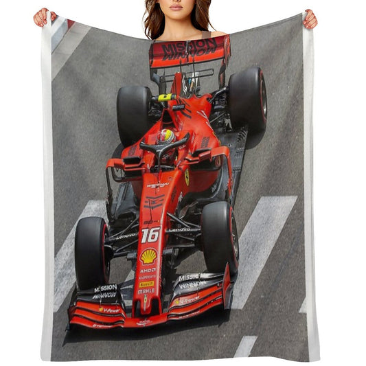 Sebastian Vettel Ferrari Formula 1 Throw Blanket