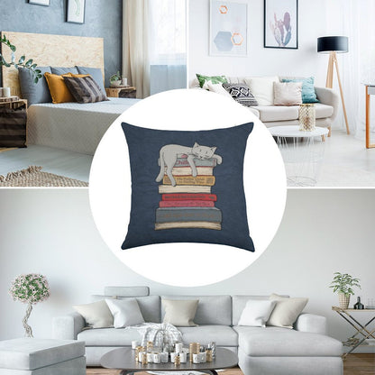 How to Chill Like A Cat Linen Throw Pillow Cover