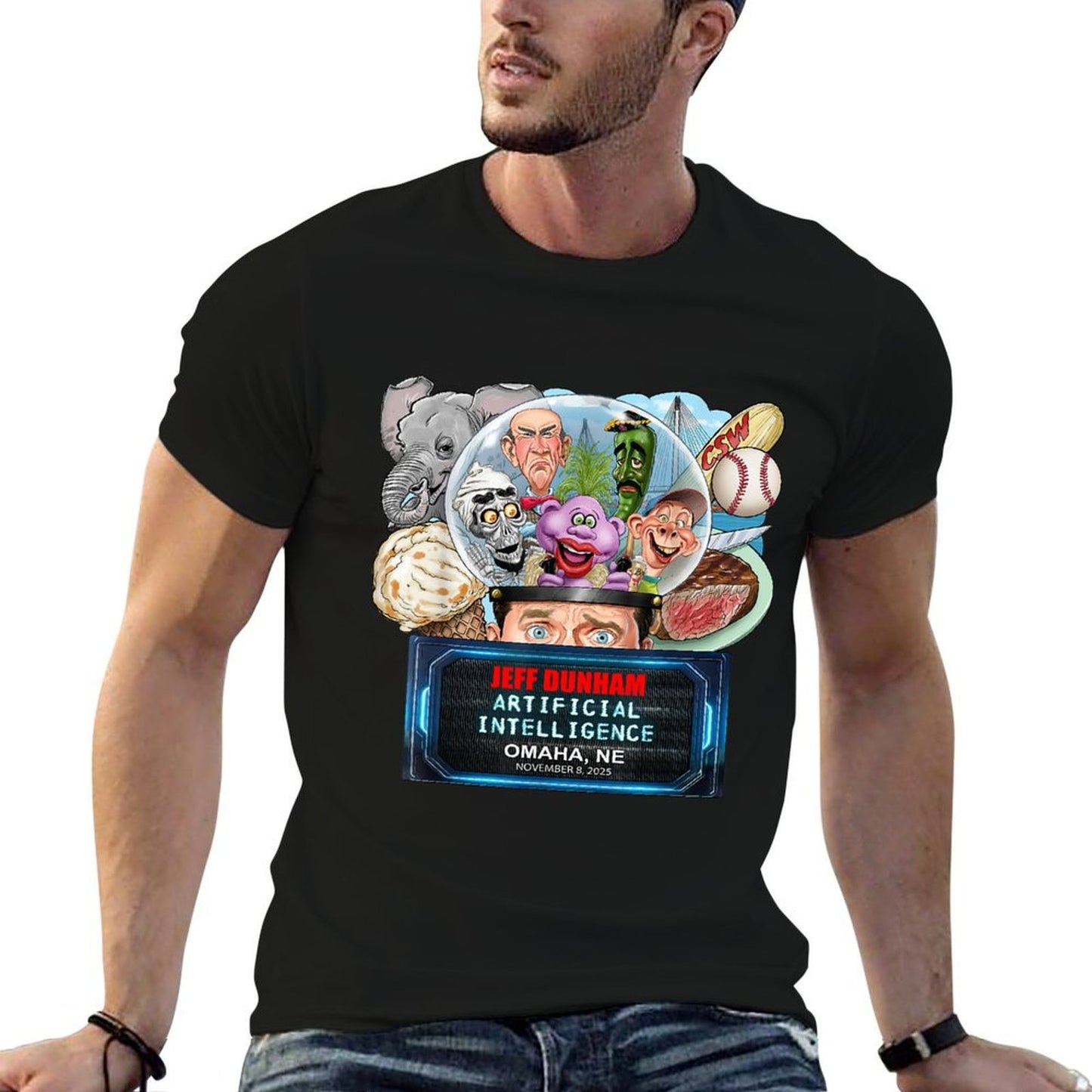 Jeff Dunham Omaha, NE (2025)  Moisture-wicking T-Shirt