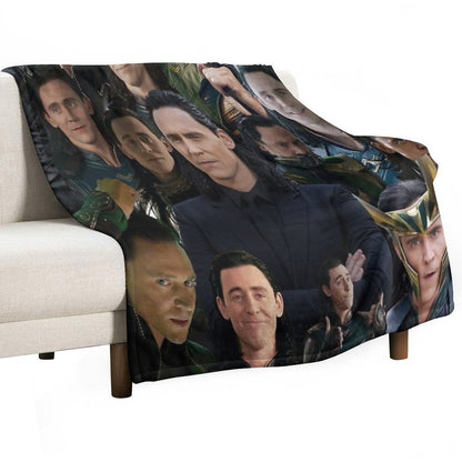 Tom Hiddleston Collage Throw Blanket