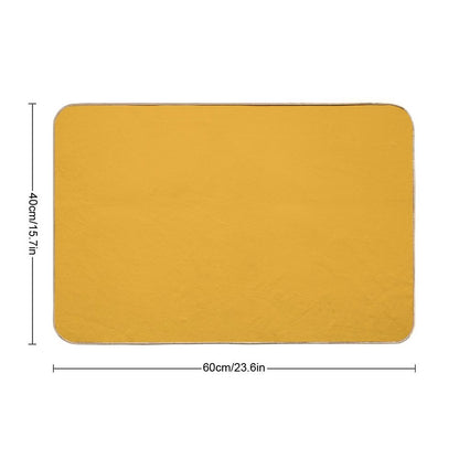 Best Seller Dark Golden Yellow Mustard Solid Color Coordinates With Coloro Mellow Yellow 034-70-33 Bath Mat