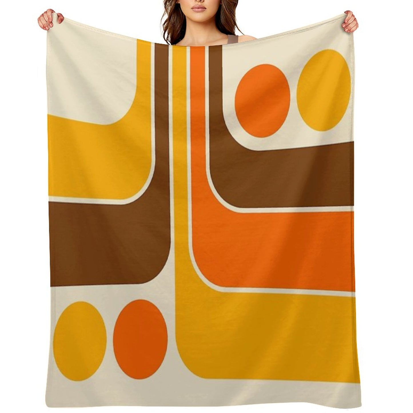 Retro Geometric Design 624 Throw Blanket