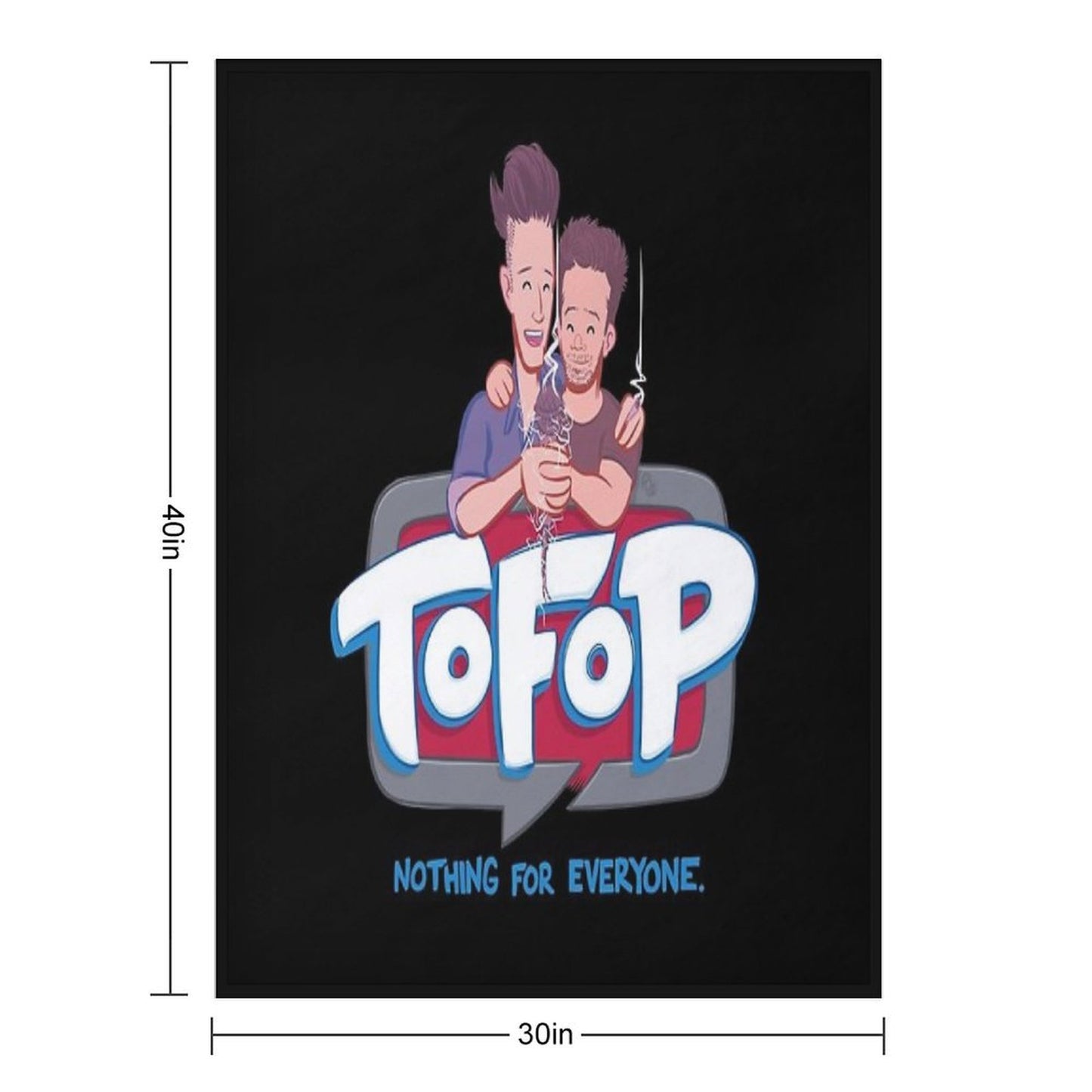 TOFOP- Toon Logo Throw Blanket