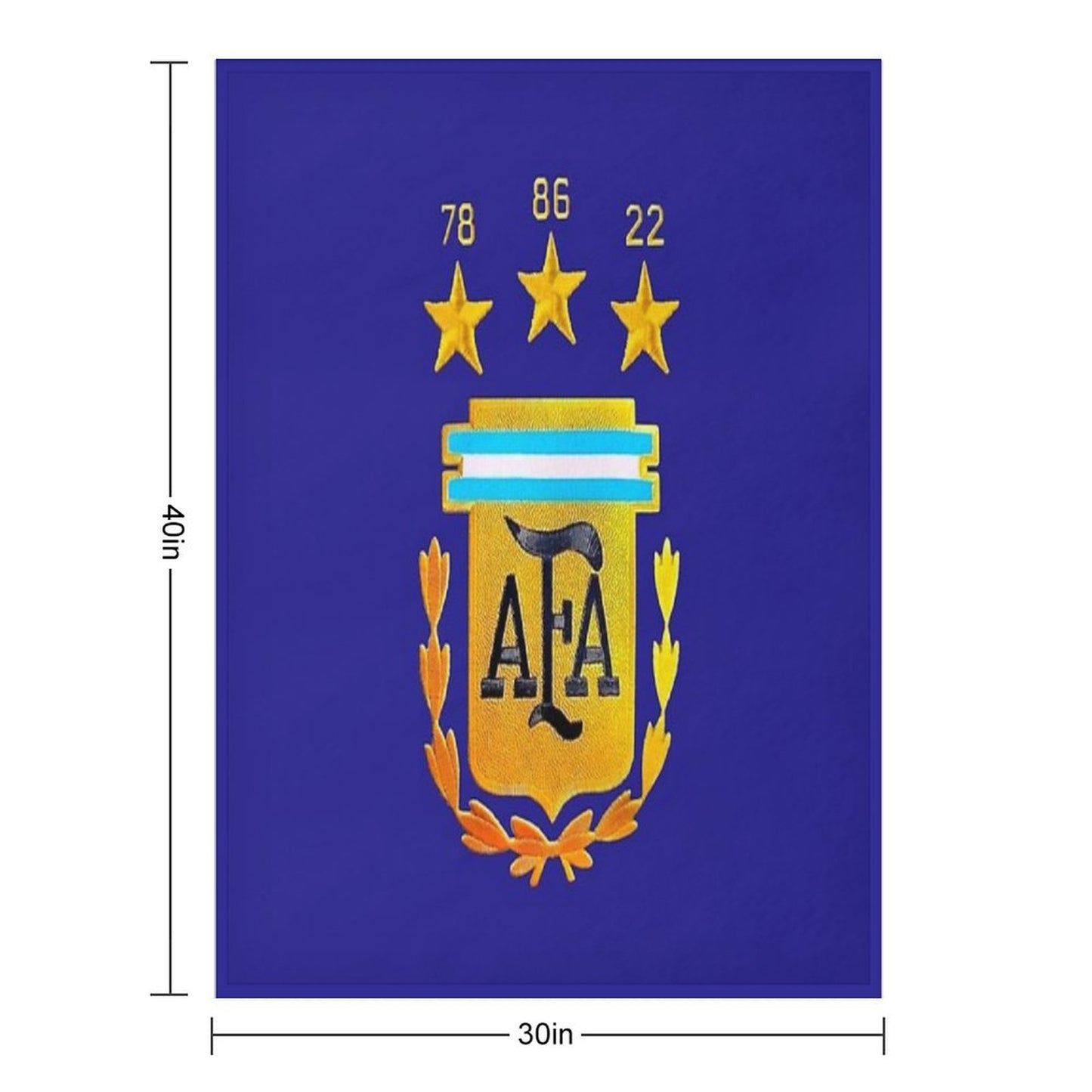 AFA ARGENTINA CHAMPION QATAR 2022 3 STARS Throw Blanket
