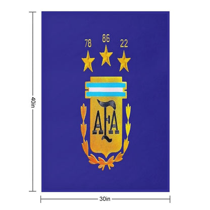 AFA ARGENTINA CHAMPION QATAR 2022 3 STARS Throw Blanket