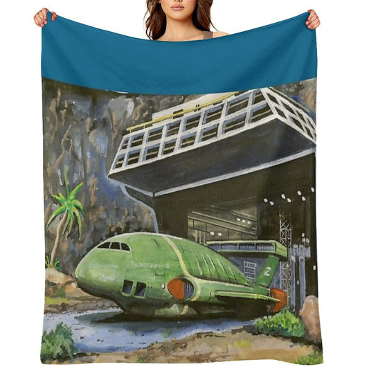 Thunderbird 2 from Thunderbirds Throw Blanket