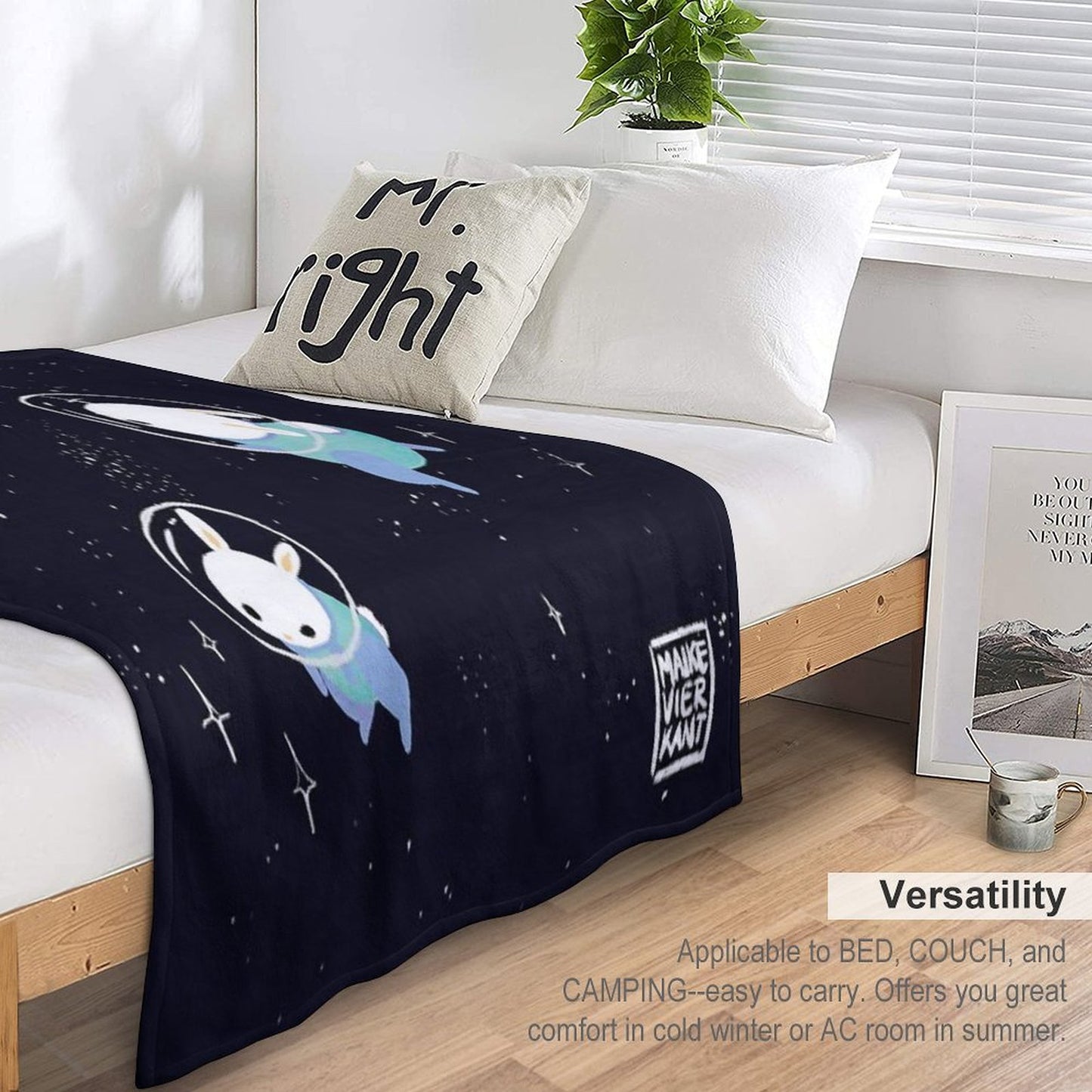 Space Bunnies Throw Blanket