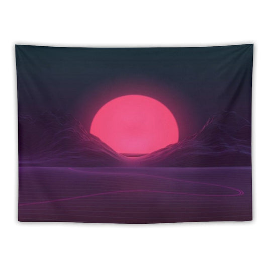Neon Sunset Tapestry