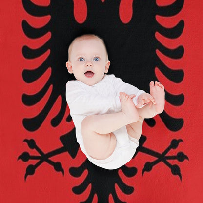 Albanian Flag Throw Blanket