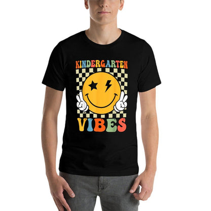 Kindergarten Vibes Retro Groovy Back to School Kindergarten  Breathable T-Shirt