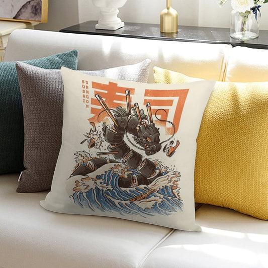 Great Sushi Dragon Soft Gift Ready Throw Pillow