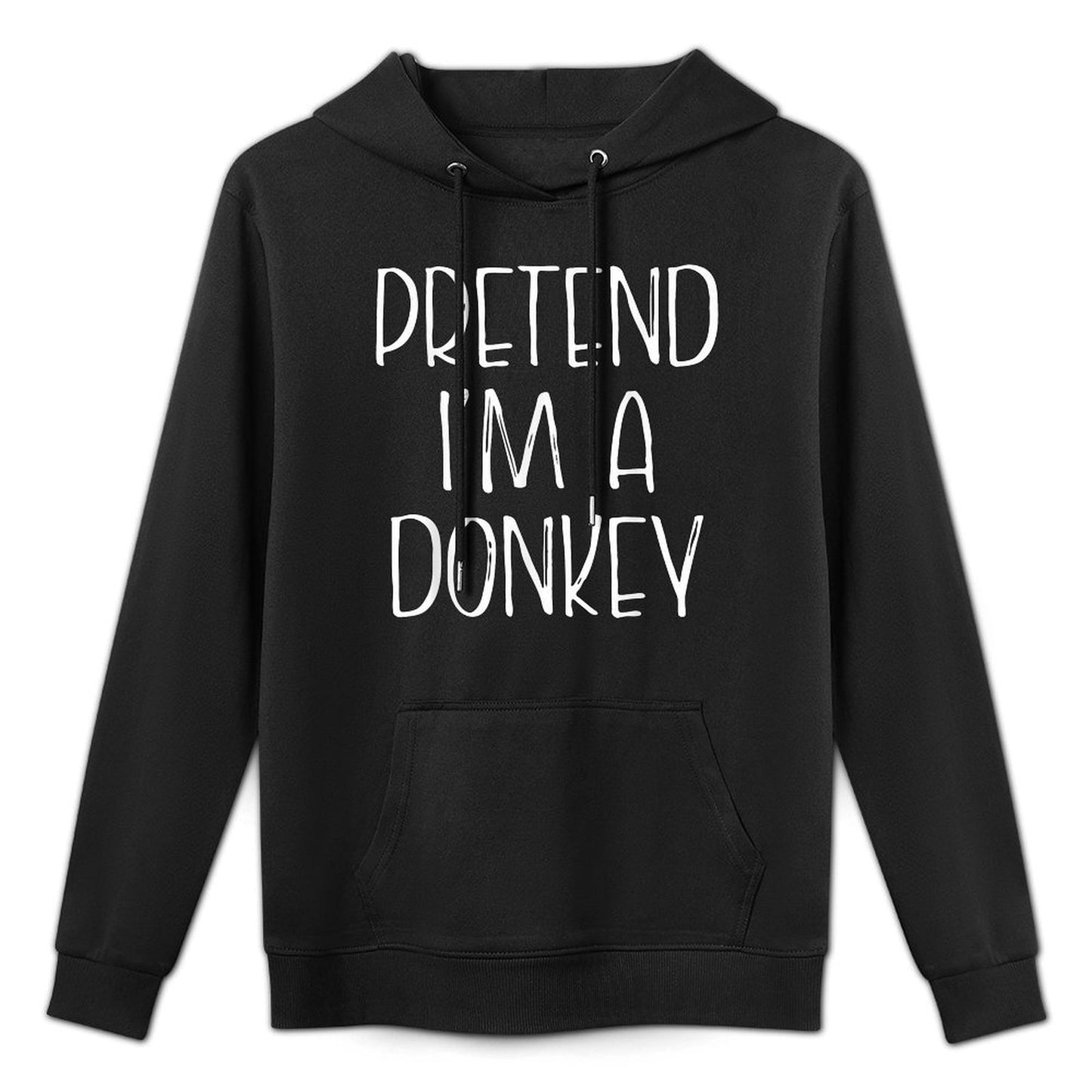 Pretend Im A Donkey Halloween Costume Group Couple Matching Shrink-Resistant Hoodie