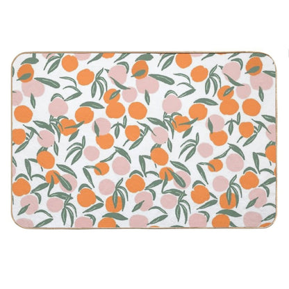 Peach Pattern Bath Mat