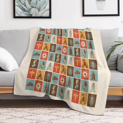 The Lovecraftian Squares Throw Blanket