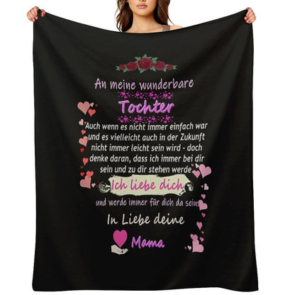 Wonderful Daughter-mother Saying Throw Blanket