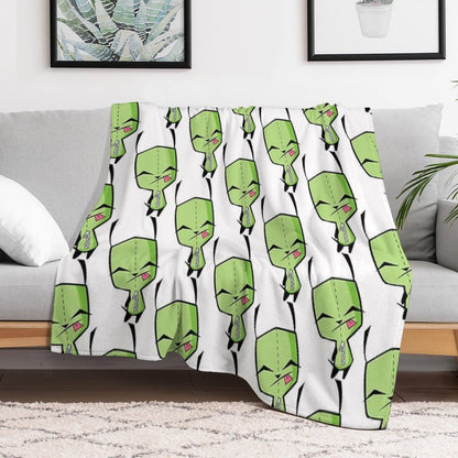 Invader Zim's GIR Throw Blanket