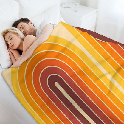 Retro Geometric Double Arch Design 522 Throw Blanket
