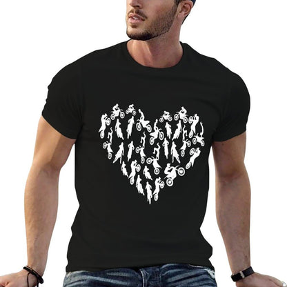 Motocross Heart - Valentines Day Hearts Dirt Bike Motocross T-Shirt