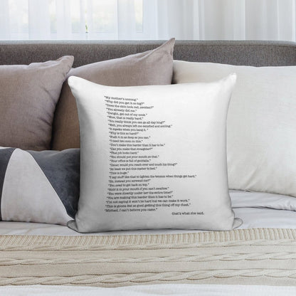 Every That's What She Said From The Office Soft Shrink-Resistant Throw Pillow