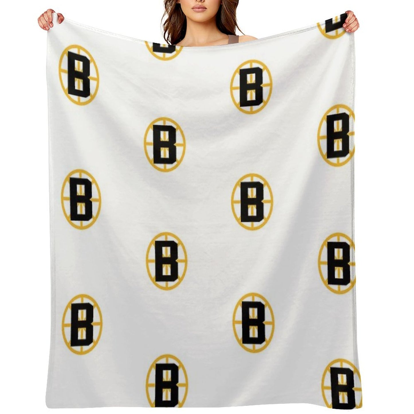 Boston Hockey Throw Blanket