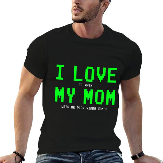 I Love My Mom - Gamer Gifts Gamingn Boys Video Game T-Shirt