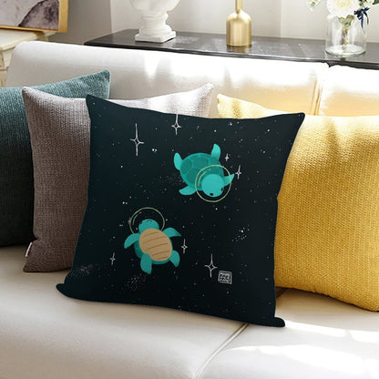 Space Turtles Soft Gift Ready Throw Pillow