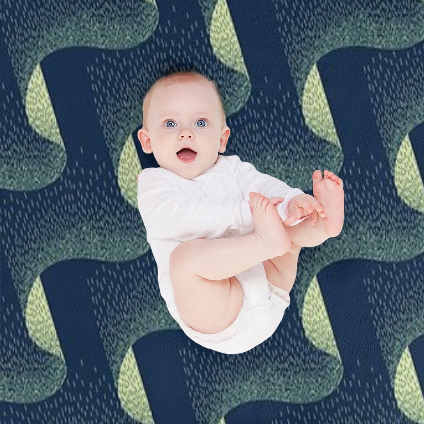 Aurora Embroidery  Repeat Pattern Throw Blanket