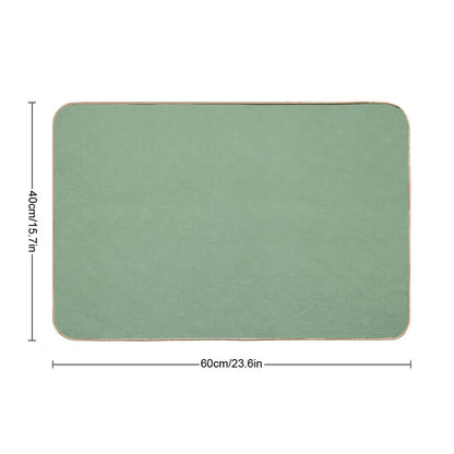 Textured Muted Green. Bath Mat