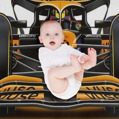 Oscar Piastri 2024 Formula 1 McLaren Racing Car Throw Blanket