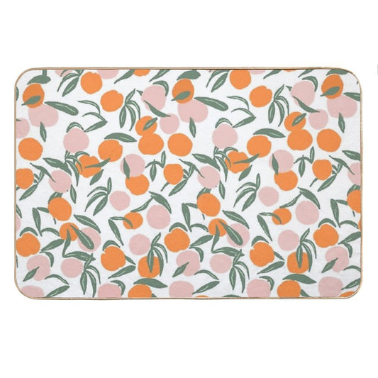 Peach Pattern Bath Mat