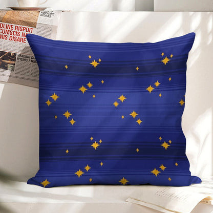 Twinkling Night Sky Linen Throw Pillow Cover