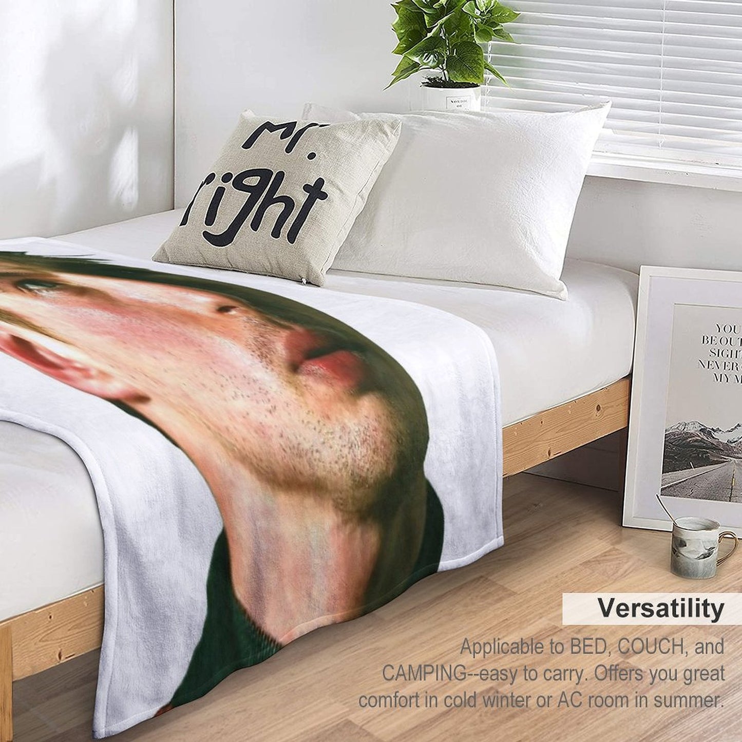 Max F1 Driver Sweaty Serious Face Throw Blanket