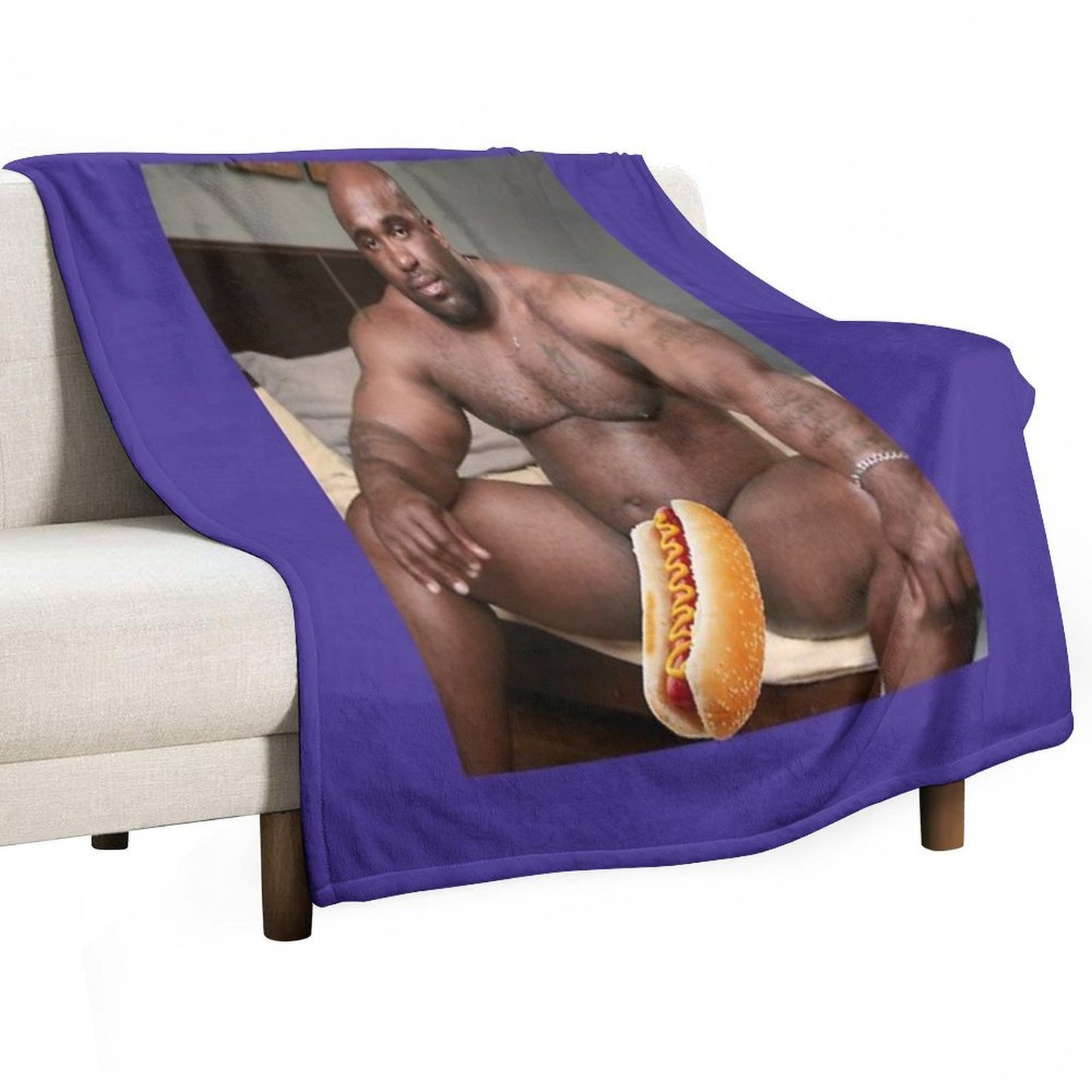 Big Dick Black Guy Meme Barry Wood Throw Blanket