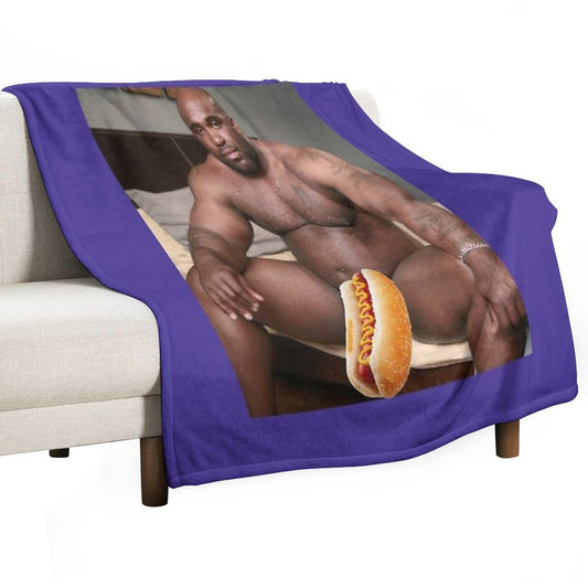 Big Dick Black Guy Meme Barry Wood Throw Blanket